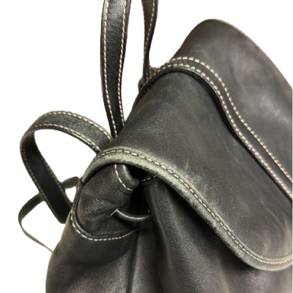 🔥🔥🔥Vintage Coach Black Leather Backpack - Picture 10 of 16